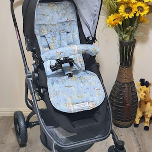 Pram/stroller seat liner-Australian wombat and wattle-Australian made