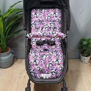 Forro de assento para carrinho de bebê - Amores-perfeitos - Fabricado na Austrália