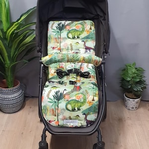 Pram/stroller seat liner-Dinosaur eruption-Australian made