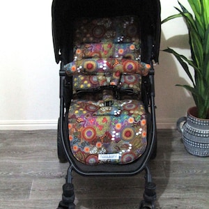 Kinderwagen Sitzauflage-Indigene Kunst, Wellensittich träumend-Australier