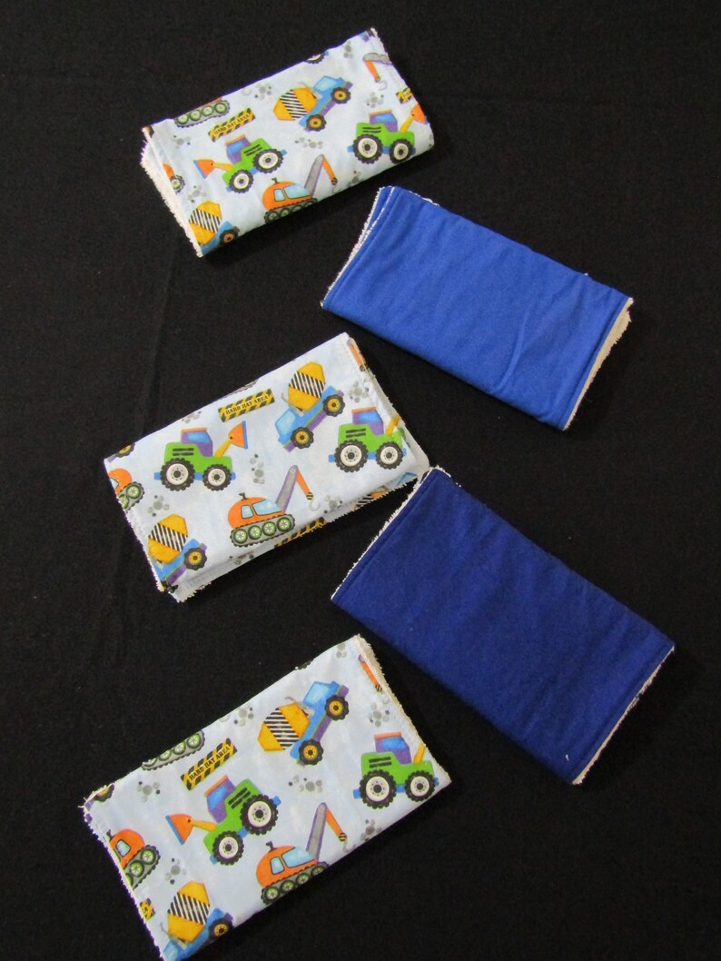 Baby burp cloths pack of 5-Trucks-Made in Australia #40