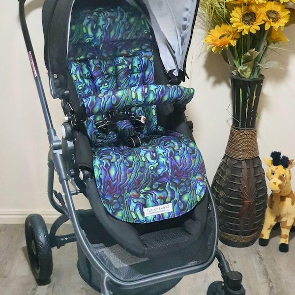 Pram/stroller seat liner-Paua shell-Australian made