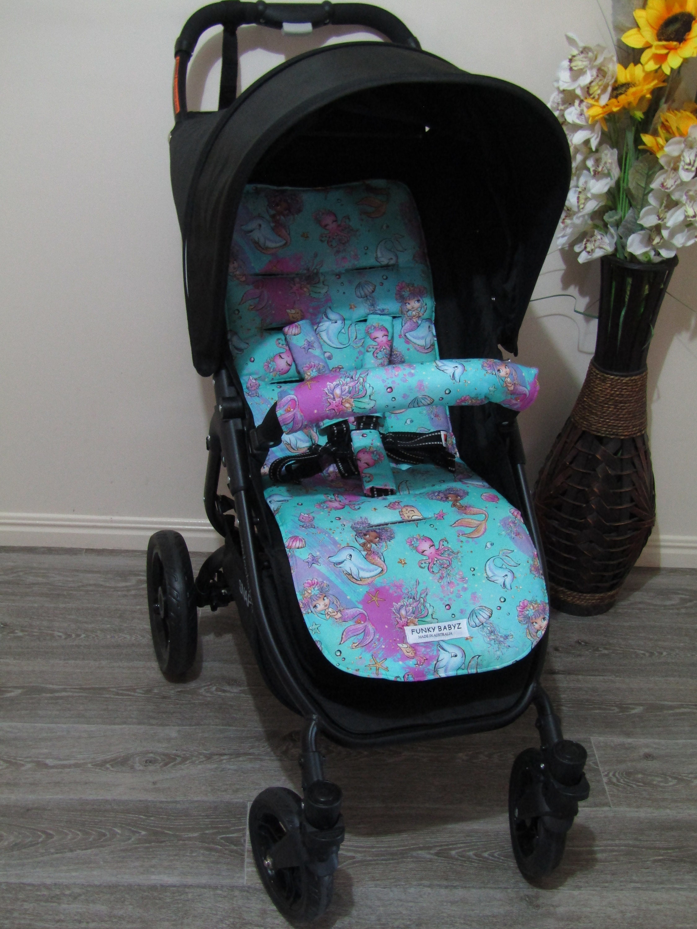 Pram Liner Set universal mischievous Mermaids funky Babyz