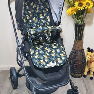 Pram/stroller seat liner-Golden birds-Australian made