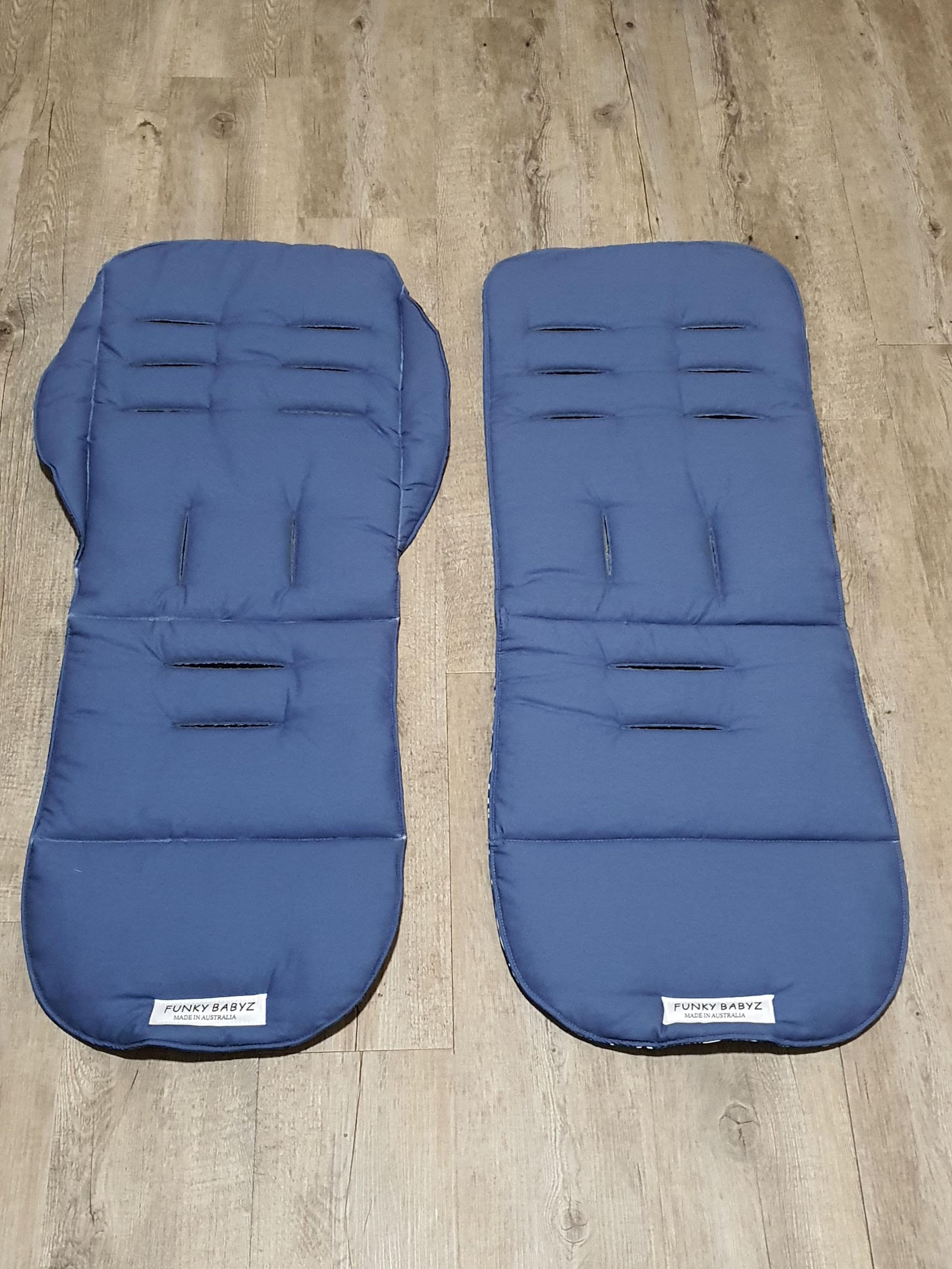 Pram/stroller Seat Liner-navy Blue,pin Spots-australian Made. - Etsy