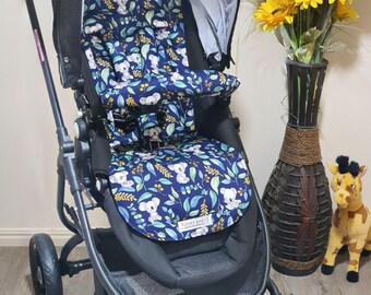 Pram/stroller Seat Liner-navy Blue,pin Spots-australian Made. - Etsy