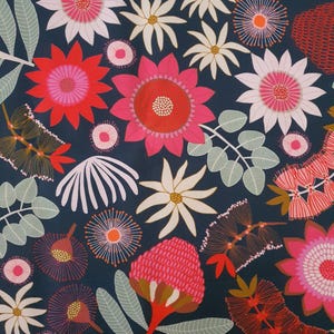 Forro para assento de carrinho de bebê - Flores silvestres do verão australiano - Fabricado na Austrália