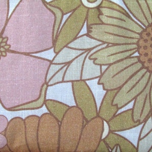 Pram liner set,universal-Retro pastel blooms-Funky babyz,Australian made image 2