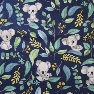 Forro para berço de carrinho de bebê - Koalas, azul - Fabricado na Austrália
