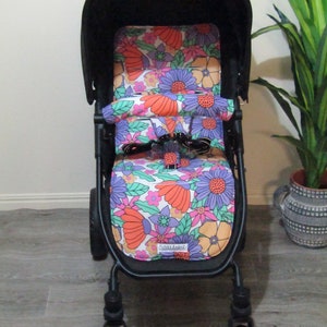 Pram/stroller seat liner-Vintage floral-Australian made