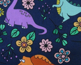 Pram bassinet liner,universal fitting-Floral dinosaurs-Funky babyz,Australian made