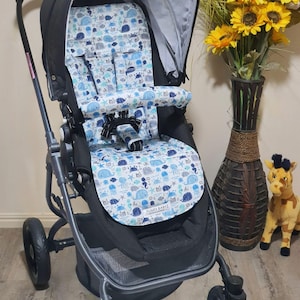 Pram/stroller seat liner-Friends at sea-Australian made..