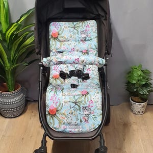 Pram/stroller seat liner-Australian possums and fauna-Funky babyz,Australian made