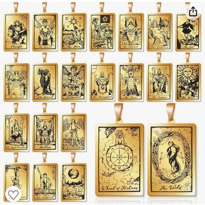Tarot Necklace, Tarot Card Necklace, Spiritual Necklace Jewelry