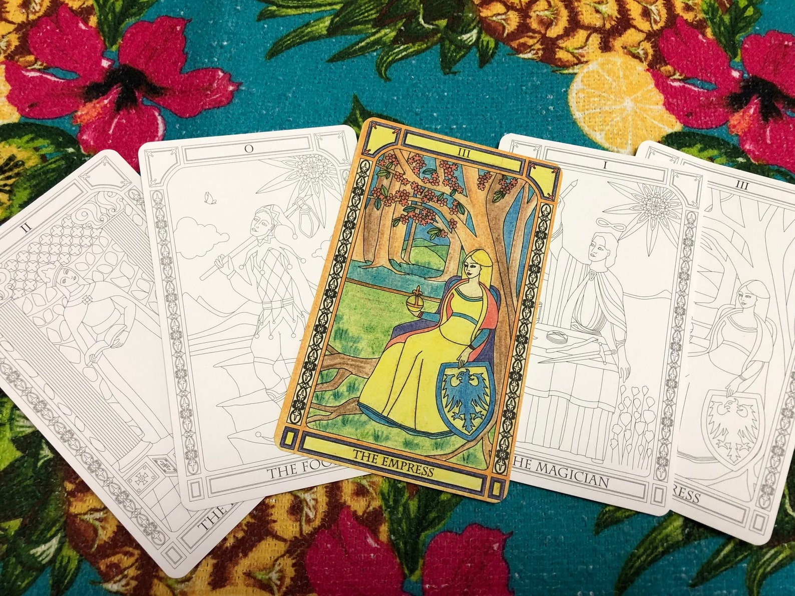 Color Your Own Tarot Cards, PDF Tarot Coloring, Printable Tarot Color