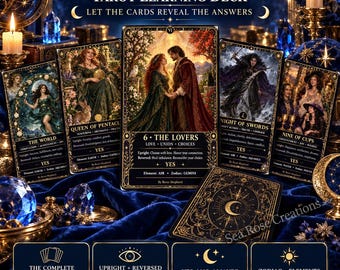 Hocus Pocus Tarot Cards Beautiful designed with Keywords/yes/no/maybe