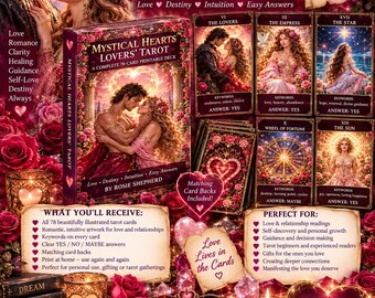 Romance Lovers Tarot Card Deck & Full Manual