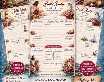 Bible Study Guide – Christian Journal (Digital Download)