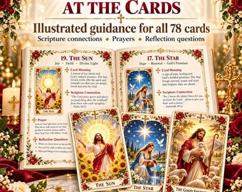 Jesus & God Scripture Tarot Companion Manual, Card Meanings an 24 Prayerful Spreads