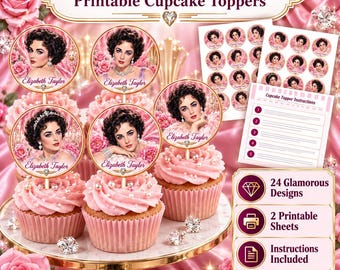 Elizabeth Taylor Cupcake Toppers pdf