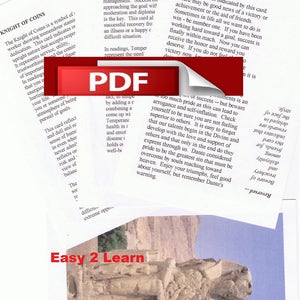 Printable Tarot Cards For Beginner Tarot Readers, Tarot Card CheatSheet How To
