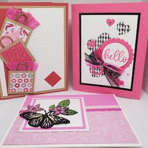 Varias tarjetas de felicitación hechas a mano