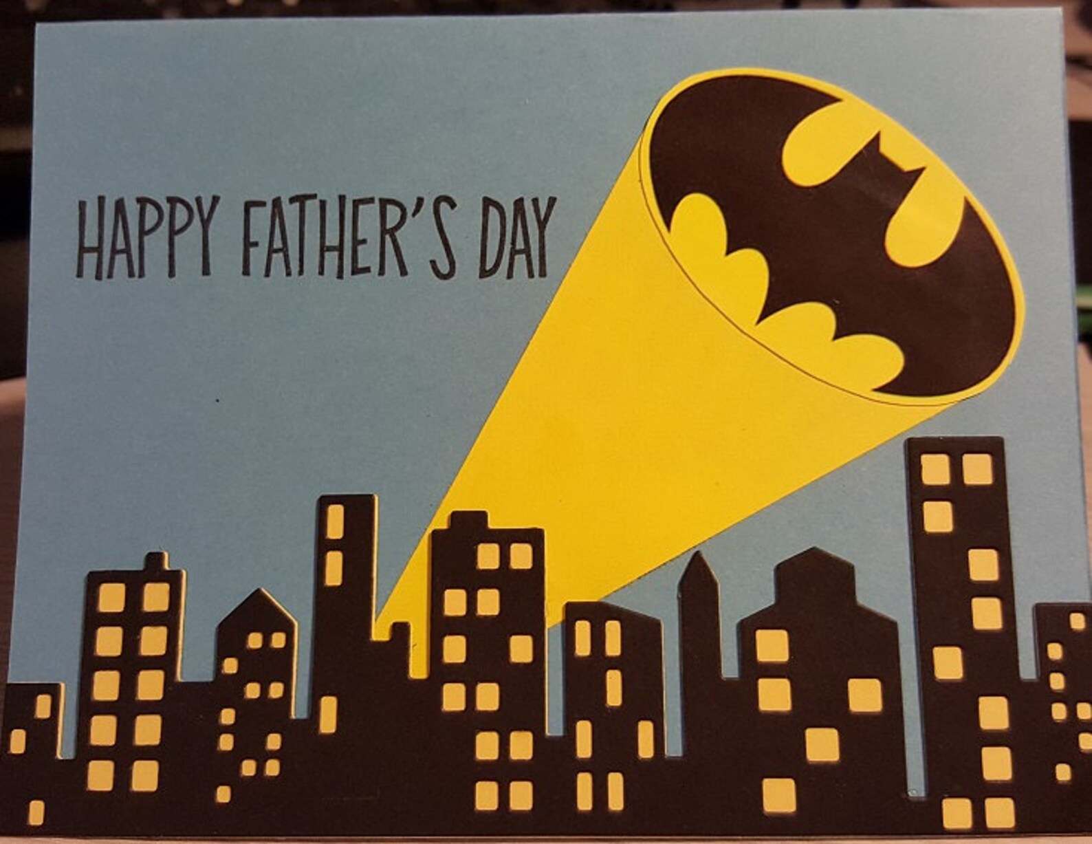 Handmade Batman Birthday / Father's Day Card Etsy