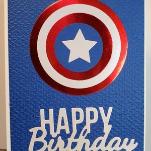 Biglietto d'auguri di Capitan America fatto a mano