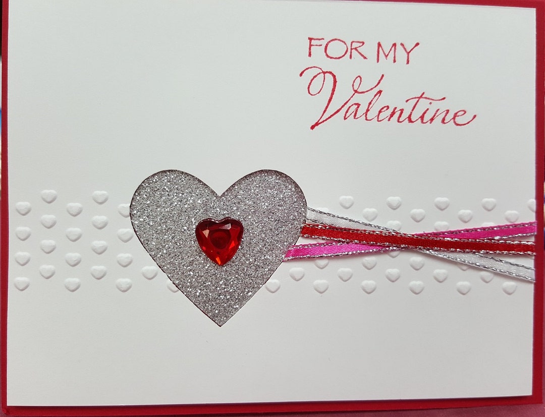 Handmade Valentine's Day Card - Etsy