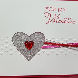 Handgemachte Karte zum Valentinstag