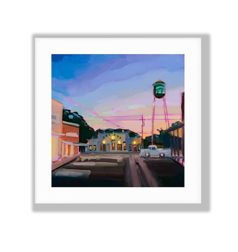 Gruene Hall Texas Art Print | Texas Historic Dance Hall | TX Local Art | Live Country Music Wall Art | Austin House Warming Gift