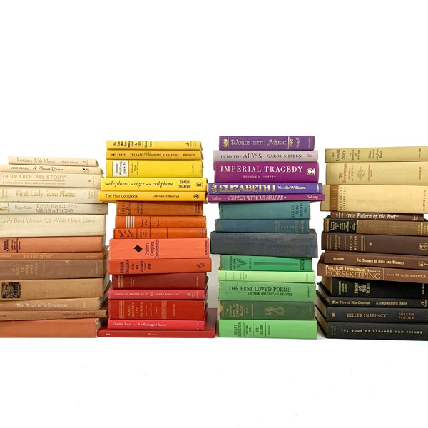 Vintage Decorative Books by Color | Books by the Foot | Choose Colors | Vintage Books | Book Bundles