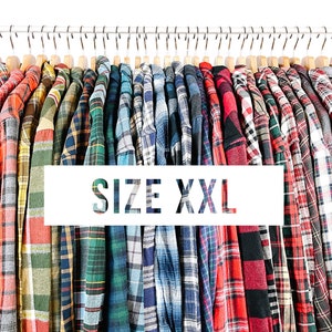 Koop 2 en 1 gratis: vintage oversized flanellen shirts | Maat XXL