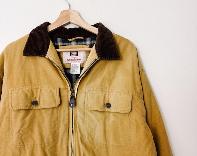 90s Vintage Faded Glory Corduroy Collar Barn Jacket Etsy