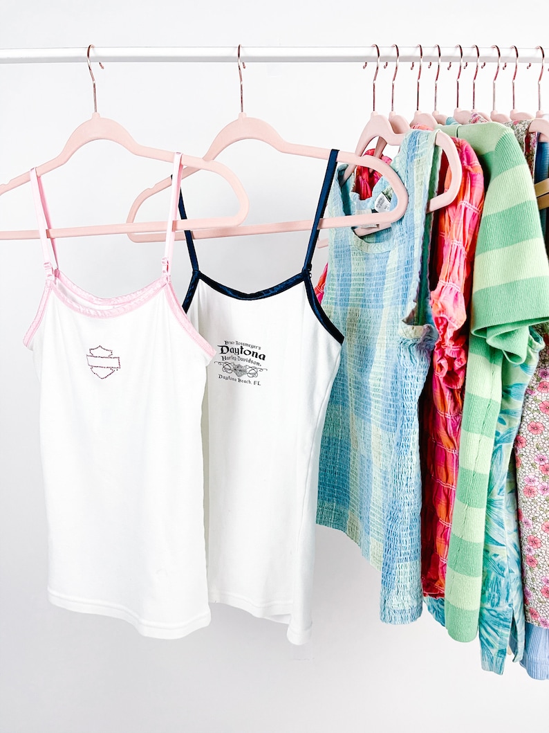 Vintage 90s Y2K Tops Y2K Clothing Coconut Girl Tops Pastel Tops 2000s Tank Tops Gift Ideas image 8