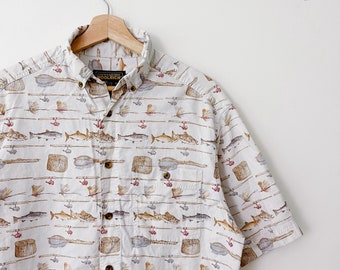 Vintage Woolrich Fischen Button-Down-Hemd