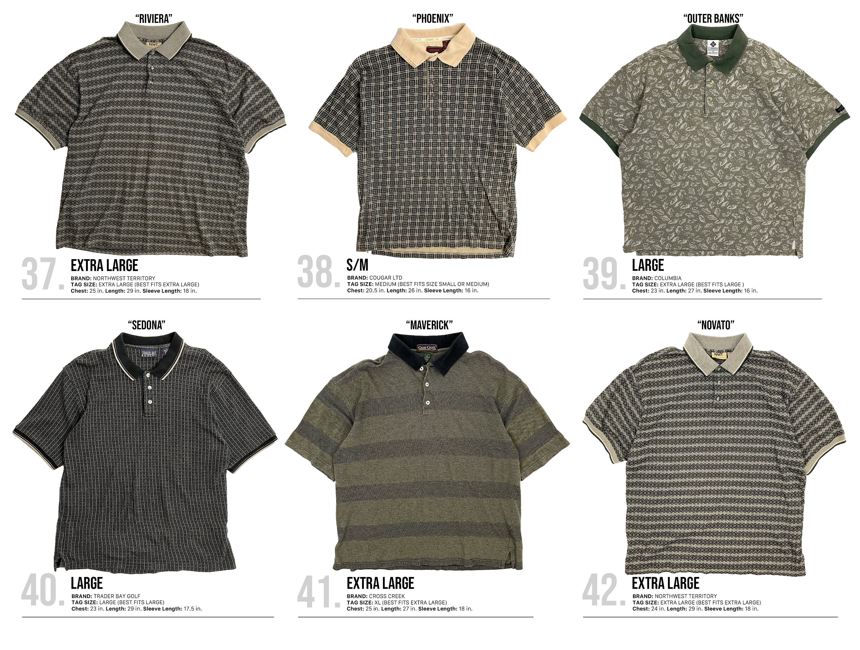 Golfshirts Kleding Herenkleding Overhemden & T-shirts Polos Jaren 80 jaren 90 Retro Stijlen Vintage Polo Shirts 