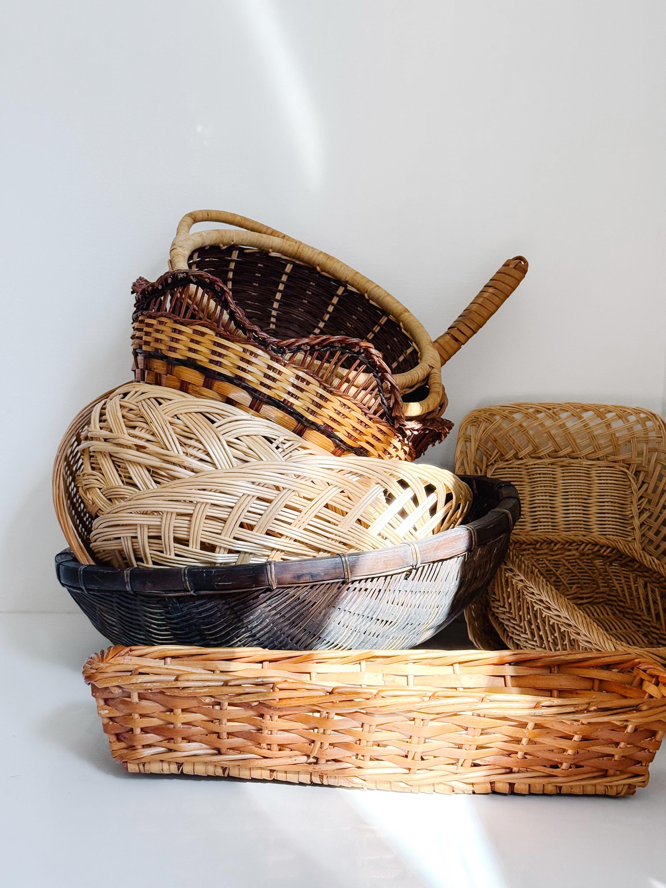 Vintage Asian Basket - Etsy