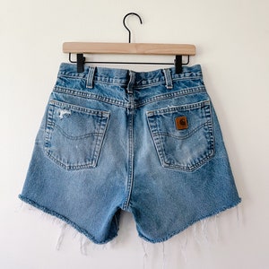 Vintage Carhartt Denim Shorts | Jorts Style | Medium Wash | Jean Shorts