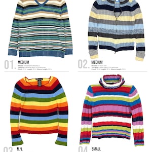 Vintage 90s Y2K Sweaters Y2K Clothing Rainbow Sweaters 2000s Sweaters 90s sweaters Y2K Tops Gift Ideas image 2