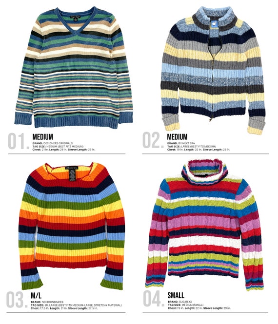 Vintage 90s Y2K Sweaters | Y2K Clothing | Rainbow… - image 2