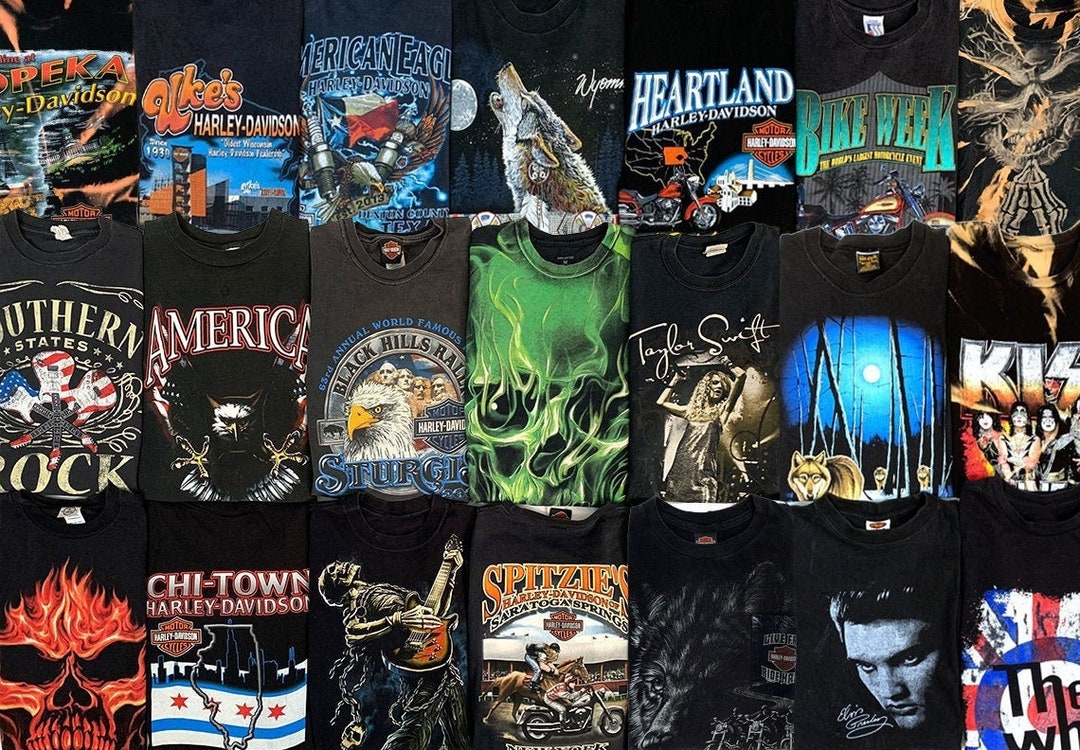 Vintage T-shirts Harley Davidson T-shirts Rock Band - Etsy