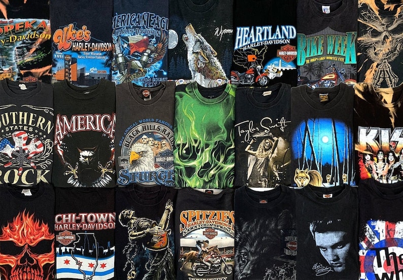 Vintage T-shirts | Harley Davidson T-shirts | Rock Band T-shirts | Grunge T-shirts | T-shirts All Sizes 