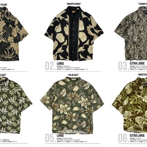 Vintage Hawaiian Shirts Short Sleeve Button Down Shirt Oversized Shirts 80s 90s Retro Styles Vintage Floral Shirt image 4