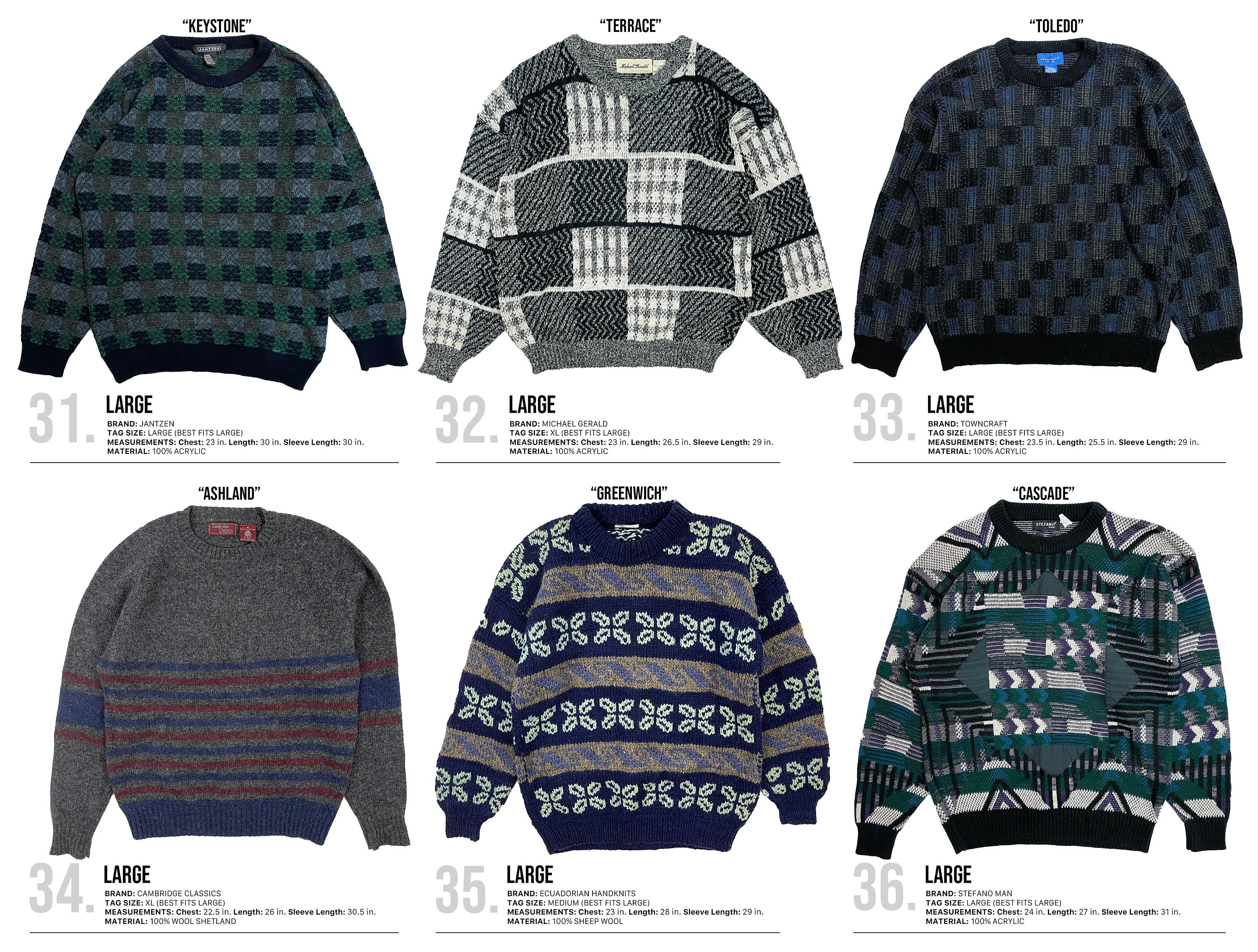Vintage Sweaters Size Large | Cozy Sweaters | Oversized Vintage Sweaters Size Large | Cozy Sweaters | Oversized