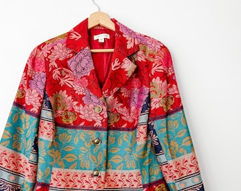 Vintage Coldwater Creek Boho Chic Tapestry Jacket