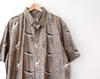 Vintage Woolrich Fly Fishing Button Down Shirt