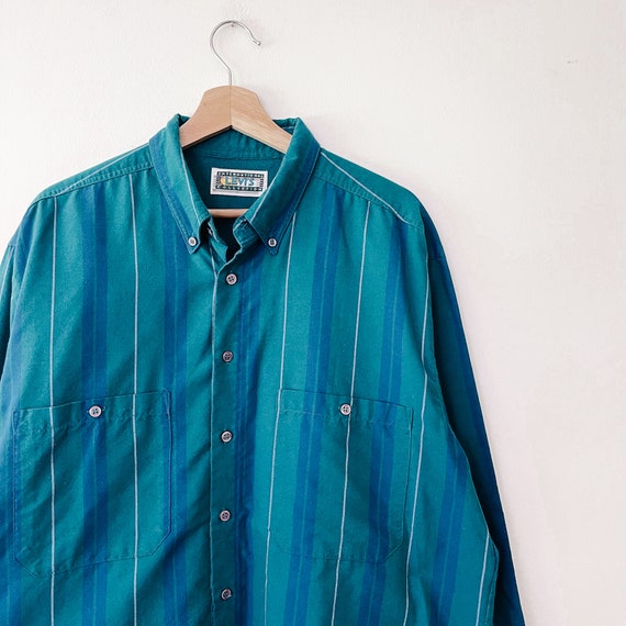 90s Vintage Levi's Striped Button Down Shirt