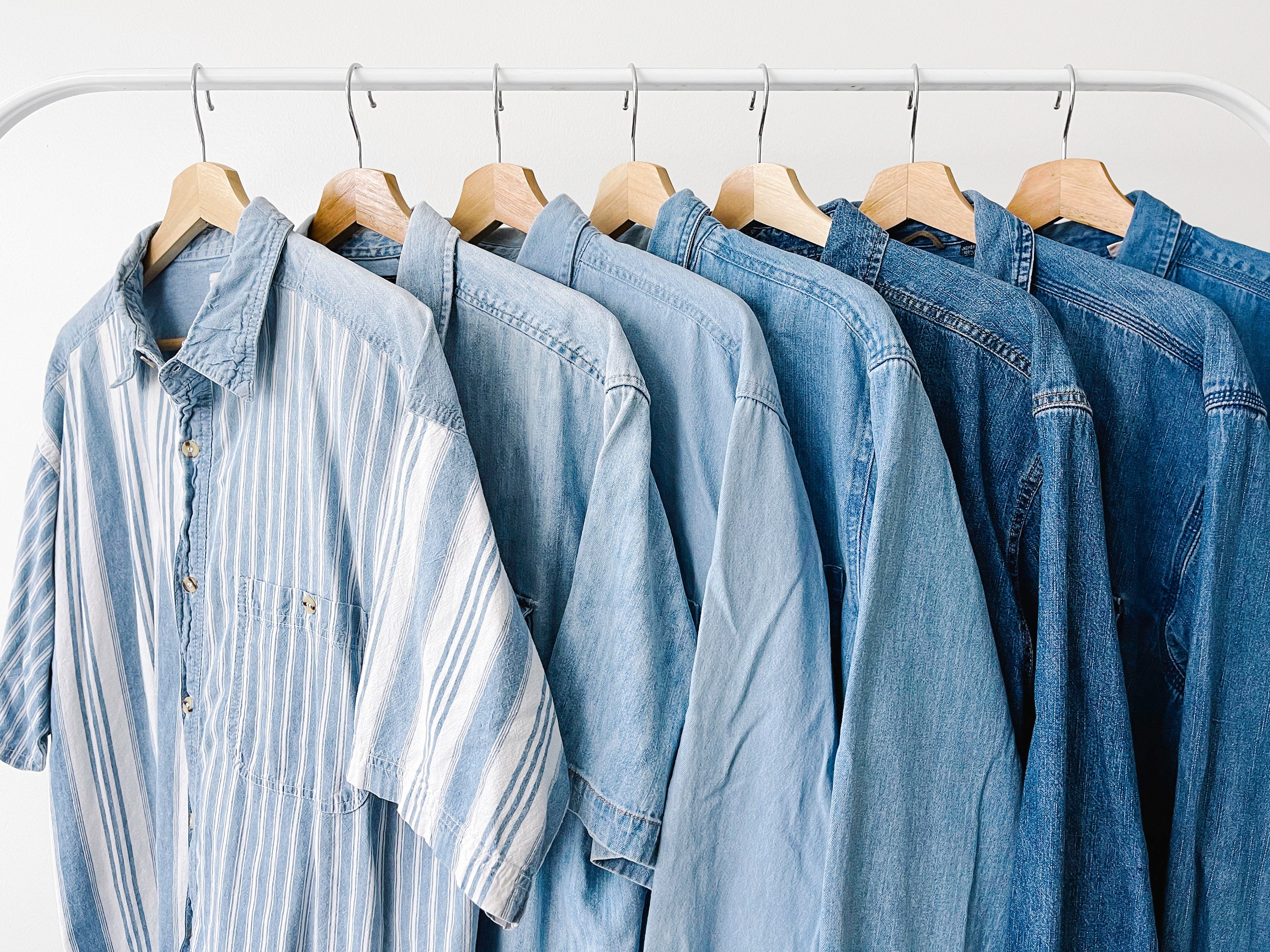 Vintage Denim Button Down Shirts