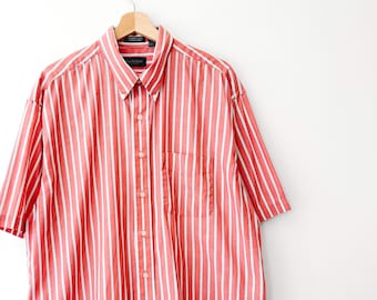 Vintage Van Heusen Striped Short Sleeve Button Down Shirt